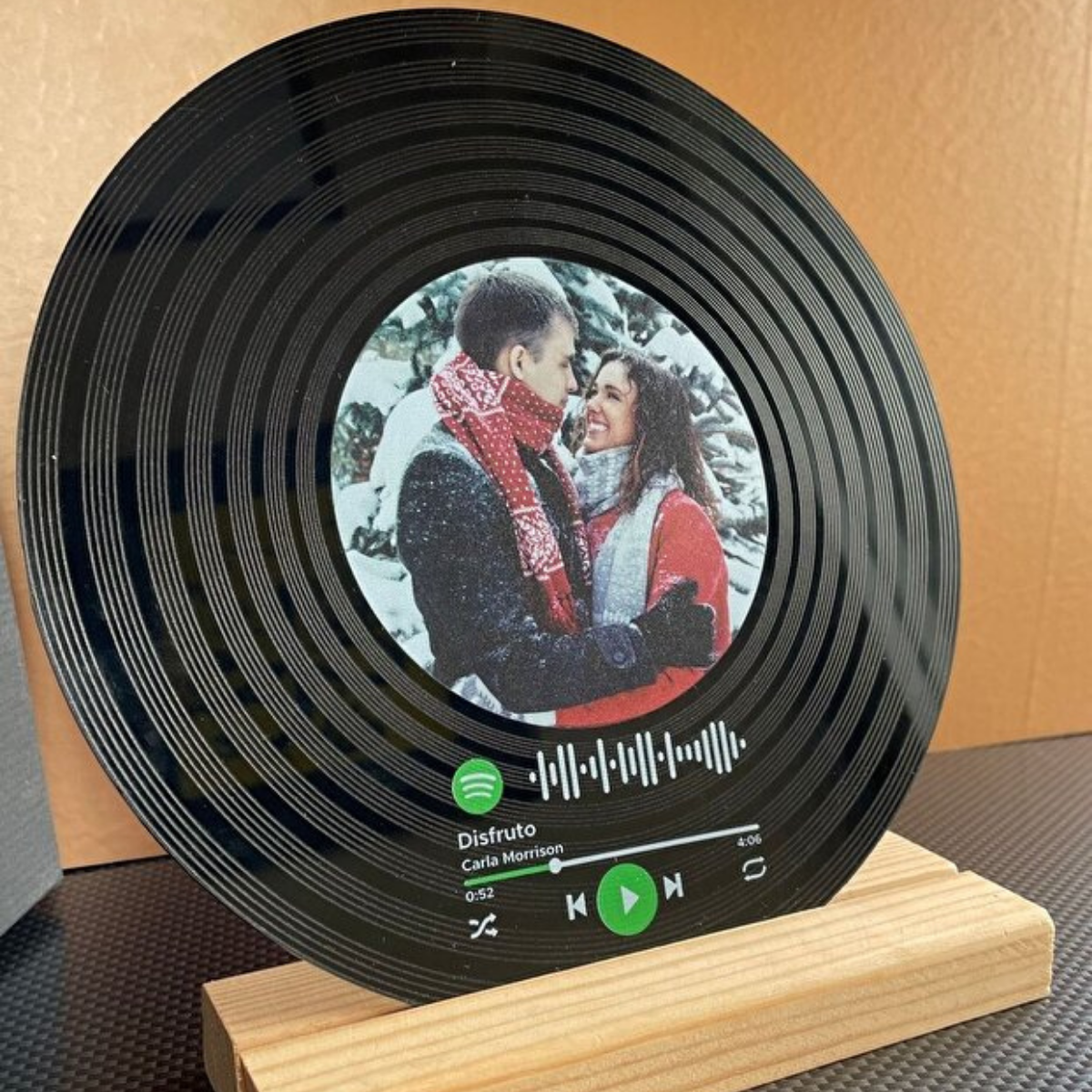 Kişiye Özel Spotify Barkodlu Siyah Plak