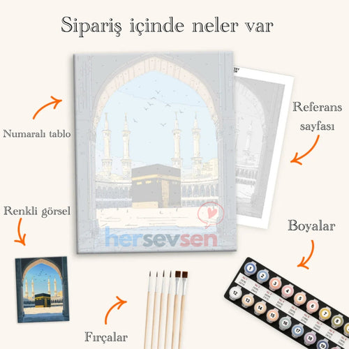 İslami Eserler Numaralı Boyama Seti