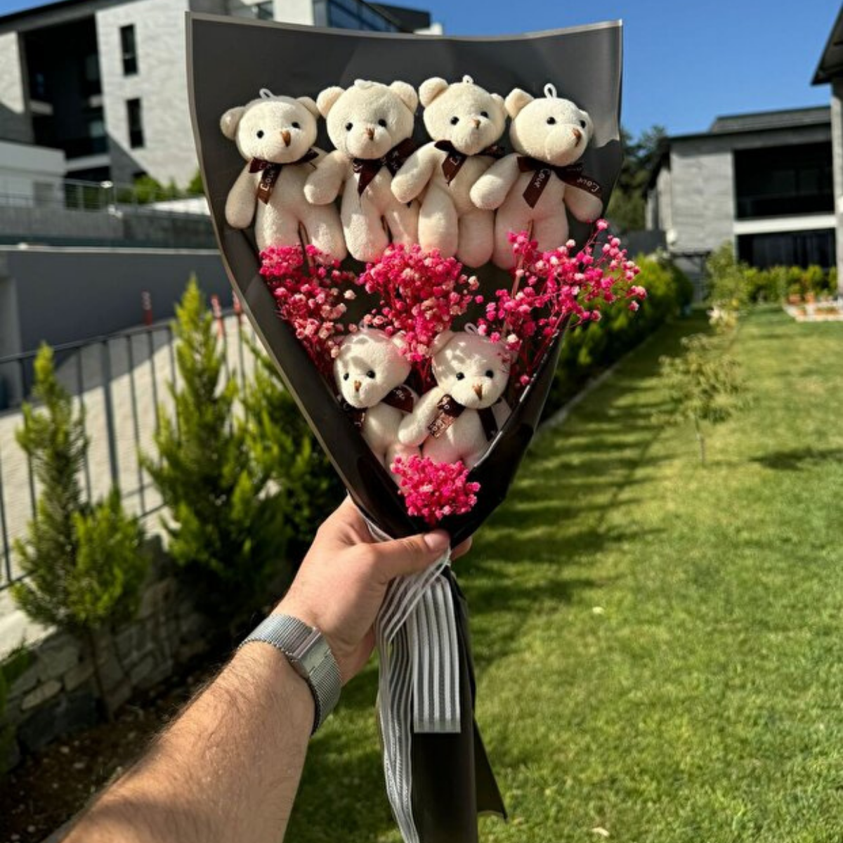 Sevimli Peluş Ayıcık Buketi